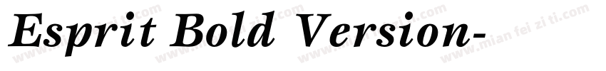 Esprit Bold Version字体转换
